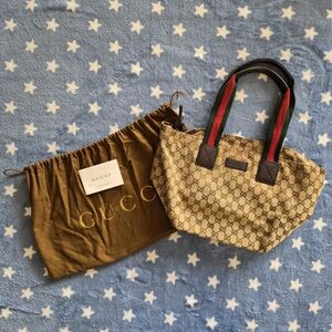 Gucci Monogram Beige and Brown Women's Tote Bag